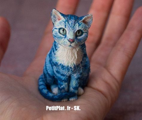 Clay Cat Sculpture, Polymer Clay Cat, Clay Cat, Cat Sculpture, Polymer Clay Sculptures, Fimo Polymer Clay, Clay Sculptures, Polymer Clay Animals, Clay Stuff