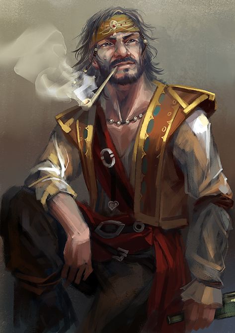 Calico Jack, Sean Bean, Monkey Island, Pirate Art, Heroic Fantasy, Art Couple, Male Character, Human Male, Deviant Art