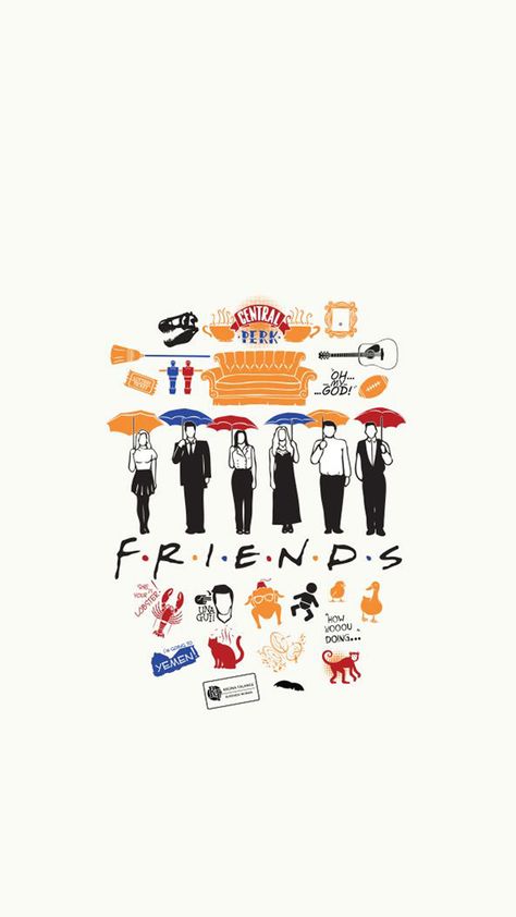 Iphone Backgrounds Tumblr, Friends Collage, Cute Iphone Wallpaper Tumblr, Friends Poster, Friends Cast, Friends Tv Series, Tumblr Backgrounds, Friends Moments, Friends Series