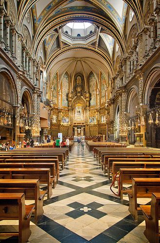 Placa de Santa Maria in The Monastery of Montserrat ~ Catalonia, Spain Monserrat Spain, Montserrat Spain, Corpus Cristi, Choir Singing, Pemayangtse Monastery, Montserrat Monastery, India Travel Places, Basilica Of Santa Croce, Sacred Sites