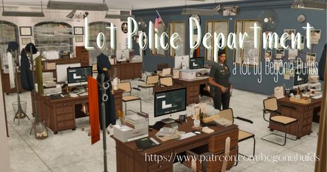 Police Department - CC Files Free | Patreon Sims 4 Cc Prison, Sims 4 Prison, Sims 4 Police Cc, Sims 4 Police Uniform, Sims 4 Factory, Sims 4 Police Station, Sims 4 Police Station Build, Police Hat, Lotes The Sims 4