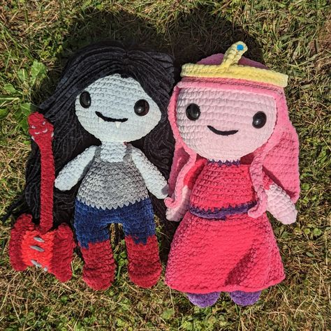 MADE TO ORDER Jumbo Princess Bubblegum aka Bonnie Crochet Plushie – Delarae's Creations Crochet Princess Bubblegum, Crochet Adventure Time Hat, Adventure Time Knitting, Avatar Plushies, Marceline Crochet, Adventure Time Crochet Pattern, Adventure Time Amigurumi, Adventure Time Bubbline, Adventure Time Crochet