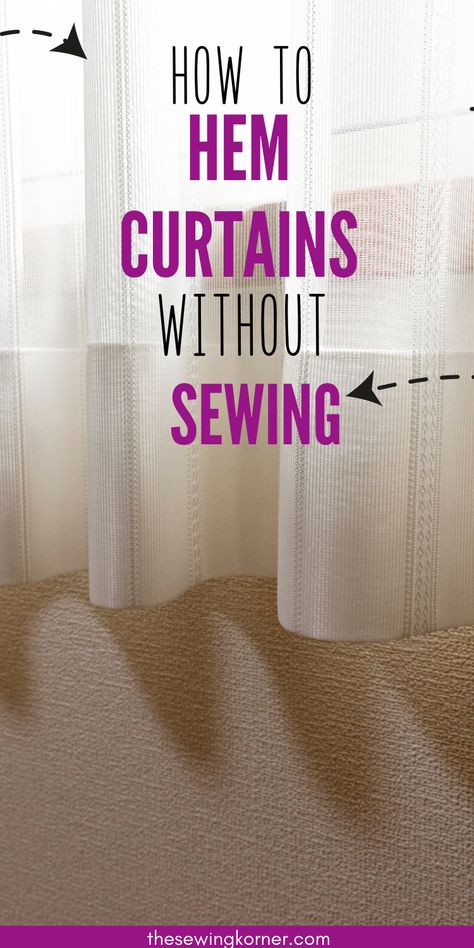 Before you decide how to hem curtains without sewing, it’s a good idea to know exactly how long your curtains should be. Keep in mind that there are dozens of types of curtains, and the size, the fabric that is used, and even the style of the curtains all vary and have different rules. Hemming Curtains, How To Sew Curtains, Hem Curtains, How To Hem Curtains, Shear Curtains, Sewing Classes For Beginners, Curtains Without Sewing, Sew Curtains, Nordic Winter