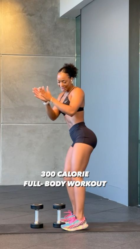 Jenna Deleon Workout Videos, Jenna Deleon Workout, Burn 300 Calories, Full Body Circuit Workout, Fit At 40, Exercise Board, Full Body Dumbbell Workout, Full Body Circuit, Arnold Press