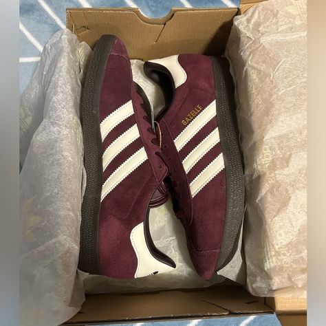 Adidas Gazelle Maroon Burgundy Gazelle, Adidas Shoes Women, Adidas Gazelle, Shoes Women, Adidas Shoes, Red Wine, Adidas, Wine, Women Shoes