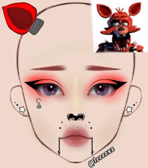 Fnaf Makeup, Make Up Yeux, Creepy Clown Makeup, Korean Makeup Tips, Creepy Makeup, Anime Eye Makeup, Makeup Fails, Fnaf Cosplay, Face Charts