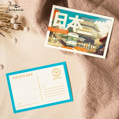 One great way to keep your travel dreams alive is by collecting postcards. ✈️🧳 Plus, it's a fun and easy way to bring a piece of the world into your home. Designing this one makes us feel like we're journeying through the land of the rising sun. 🇯🇵 Which postcard would you like to see next? #postcards #stationeryshop #stickershop Fun Postcard Design, Aesthetic Postcard Design, Greetings From Postcard Design, Simple Postcard Design, Art Postcards Ideas, Post Card Design Art, Promotional Postcard Design, Cute Postcard Design, Post Card Design Aesthetic