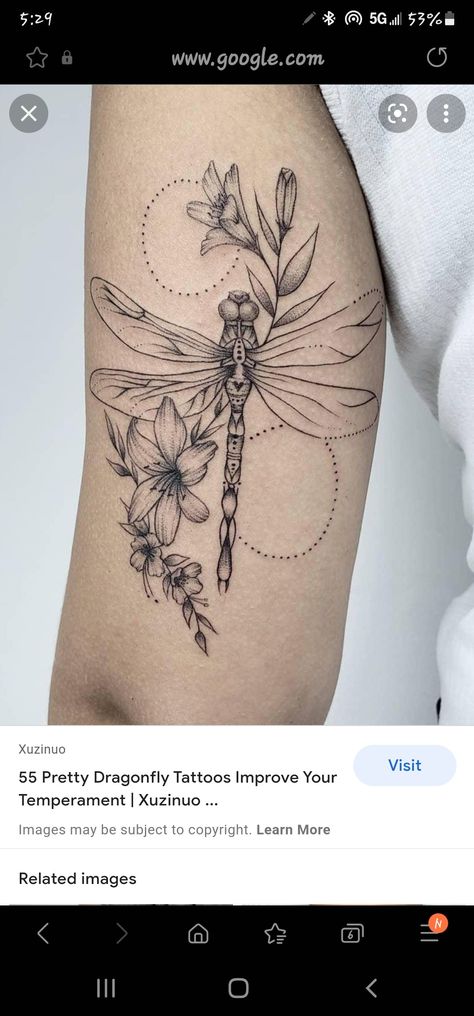 Dragon Fly Shoulder Tattoos For Women, Dragon Fly Tattoo For Women Half Sleeves, Dragonfly Leaves Tattoo, Dragonfly With Angel Wings Tattoo, Dragonfly Wrist Wrap Tattoo, Thumbprint Dragonfly Tattoo, Dragonfly Half Sleeve Tattoo, Dragon Fly On Flower Tattoo, Orchid And Dragonfly Tattoo