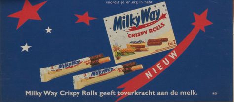 Milky Way Crispy Rolls, Crispy Rolls, Candy Cookie, Cookies Chocolate, Candy Cookies, Milky Way, Cake Cookies, Cookie Recipes, Holland