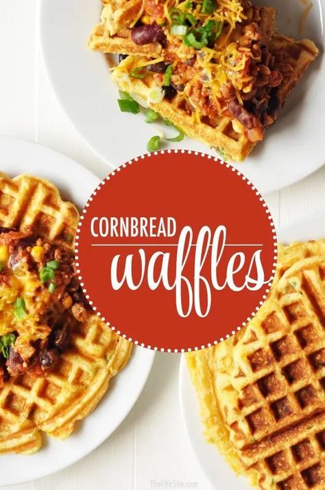 Quick and Easy Christmas Breakfasts Your Kids Will Love - HubPages Corn Bread Waffles, Cornbread Waffle, Easy Christmas Breakfast, Chili Cornbread, Cornbread Waffles, Muffins Blueberry, Cooking Projects, Thanksgiving Brunch, Waffle Iron Recipes