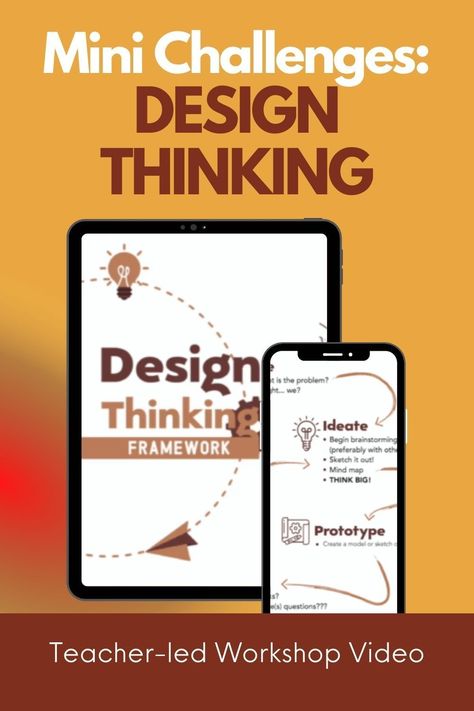 Ready to try Design Thinking in your classroom but worried about time? Try using mini challenges! This teacher-led workshop shows you how. Design Thinking Workshop, Arts Integration, Choice Boards, Homeschool Art, About Time, Design Thinking, Make Design, Creative Kids, Problem Solving