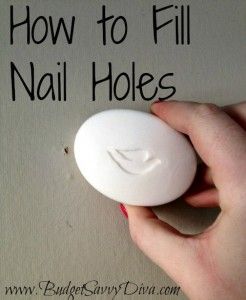 How to Fill Nail Holes - Budget Savvy Diva Squeaky Door, Fill Nail Holes, Clean Baking Pans, Life Hacks Organization, Dishwasher Tablets, Glass Cooktop, Deep Cleaning Tips, Nail Holes, Moving Tips