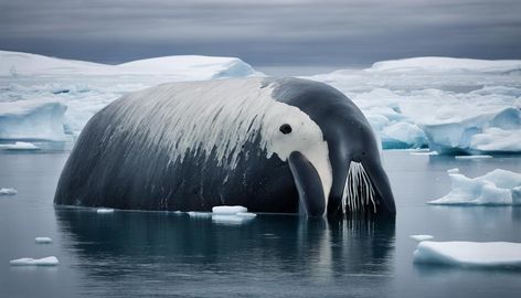 Bowhead Whale Facts Wof Oc, Arctic Wildlife, Arctic Habitat, Beaked Whale, Bowhead Whale, Whale Facts, Ancient Mariner, Arctic Sea, Noise Pollution