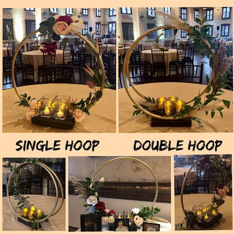 Hoop Wedding Decor, Hoop Centerpiece, Live Off The Land, Hoop Decor, Ebony Color, Hula Hoops, Living Off The Land, Floral Hoops, Moment In Time