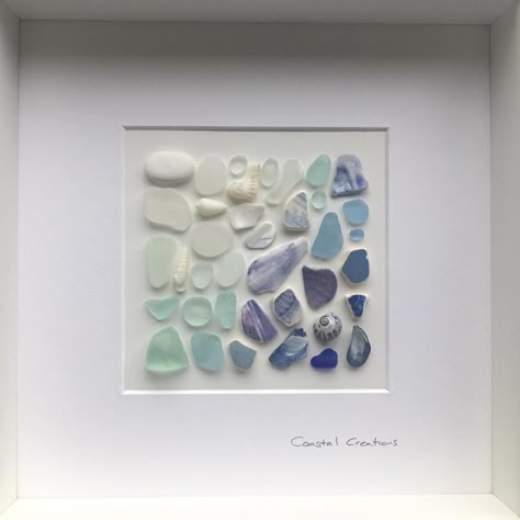 Displaying Sea Glass Ideas, Seaglass Collection Display, Nautical Seaglass Art, Seaglass Display Ideas, Seaglass Mosaic Diy, Seaglass Crafts Diy, Seaglass Display, Seaglass Art Ideas, Sea Glass Display