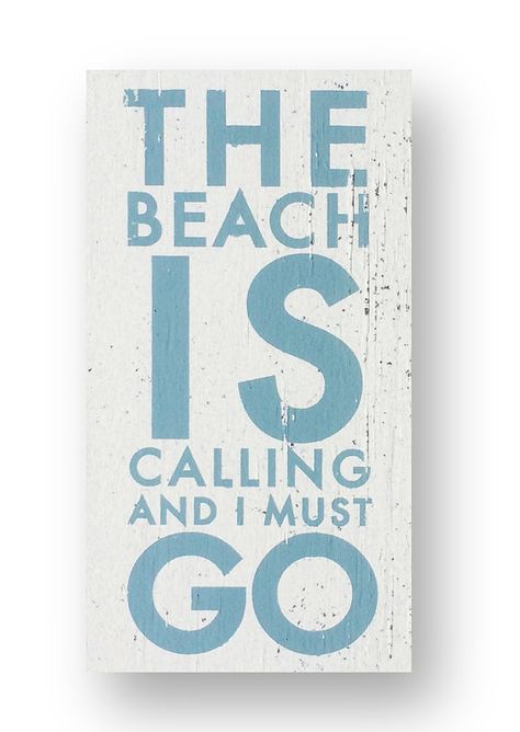 The Beach Is Calling, Beach Is Calling, Beach Bedding, Beach Room, Ocean Quotes, Lake Signs, Rustic Wooden Sign, I Love The Beach, Beach Quotes