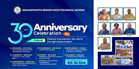 30th Anniversary celebration flyer design by oppomence, contact us on +233 247 369275 Celebration Flyer Design, Anniversary Flyer Design, Work Posters, 35 Year Anniversary, Church Anniversary, 25 Year Anniversary, Church Poster Design, Graphic Design Flyer, Church Poster