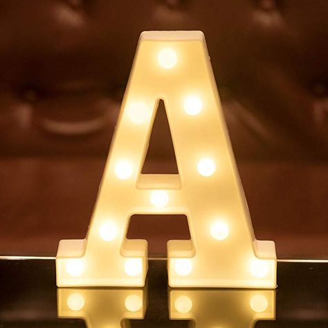 Led Letter Lights, Girls Boho Bedroom, Wedding Bar Decor, Letter Lights, Alphabet Lighting, Christmas Night Light, Movie Birthday Party, Round Gold Mirror, Lighted Marquee Letters