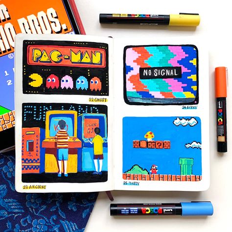 Posca Marker, Posca Art, Fun To Draw, Gouache Art, Sketchbook Art Journal, Art Diary, Adobe Portfolio, Arte Sketchbook, Marker Drawing