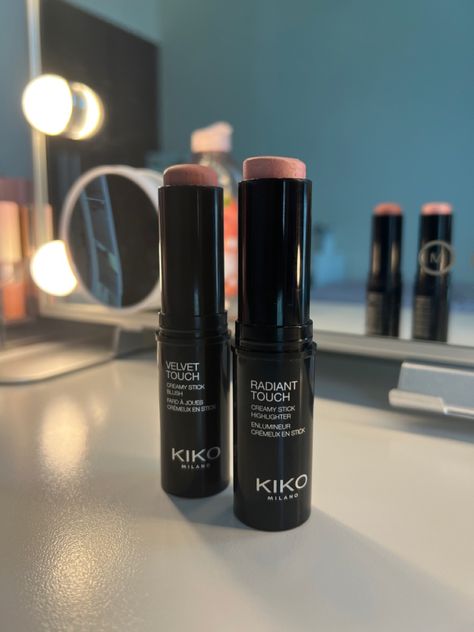 Kiko Highlighter Stick, Kiko Blush Stick, Kiko Milano Blush, Kiko Highlighter, Kiko Blush, Kiko Makeup, Stick Blush, Cream Blush Stick, Blush Stick