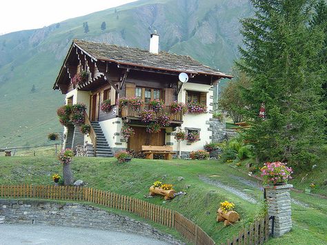 Alpine Cottage, German Cottage, Alpine House, German Houses, Alpine Chalet, Hay House, The Satellite, Satellite Dish, Cottage Exterior