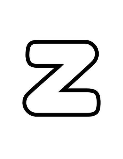 printable lowercase bubble letter z stencil, outline, download, template, cut out Letters In Bubble Writing, Lower Case Bubble Letters, Letter Z Template, Bubble Letter L, Silver Bubble Letters, Bubble Numbers, Bubble Alphabet, Upper And Lowercase Letters, Letter Z