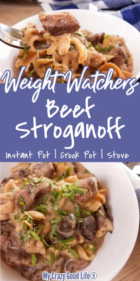 Weight Watchers Beef Stroganoff, Weight Watchers Beef Stroganoff Recipe, Beef Stroganoff With Mushrooms, Beef Mushroom Stroganoff, Weight Watchers Meals Dinner, Dinner Beef, Beef Stroganoff Recipe, Weight Watchers Meal Plans, Weight Watchers Recipes Desserts