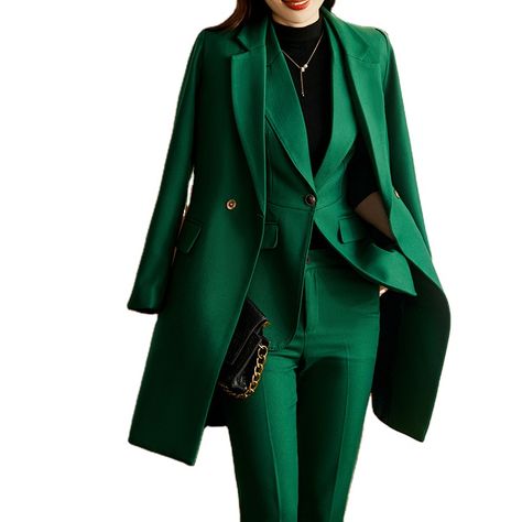 New Arrival Women'S Single Formal Regular Fit Button Elegant Slim Business Women Windbreaker Suits https://m.alibaba.com/product/1600677983850/New-Arrival-Women'S-Single--Formal.html?__sceneInfo={"cacheTime":"1800000","type":"appDetailShare"} Business Women Suits, Office Work Wear, Long Blazer Jacket, Woman Suit, Women Suits, Business Suits, Pant Suits, Professional Office, Stylish Pants