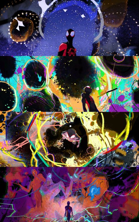 Spiderman Across The Spider Verse Screenshots, Spiderman Through The Spiderverse, Spiderverse Official Art, Spiderverse Style Art, Glitch Spiderman, Spiderman Into The Spiderverse Art Style, Into The Spiderverse Art Style, Spiderman Into The Spiderverse Art, Spiderverse Design