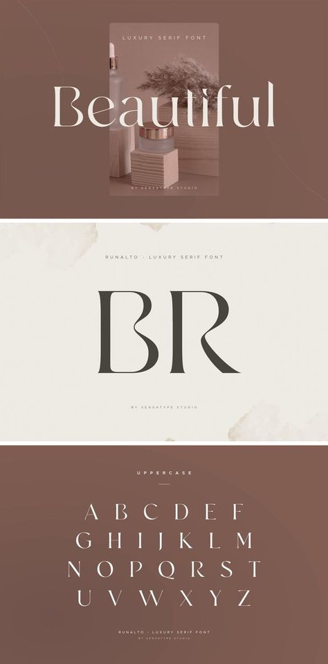 Runalto - Luxury Serif Font logounik #logotypedesign #logodesig🌲 Cosmetic Logo Design Branding, Cosmetics Logo Design Ideas, Logo Design Background, Modern Free Fonts, Logo Design Cosmetic, Hair Business Logo, Elegant Fonts Free, Cosmetic Logo Design, Free Signature Fonts