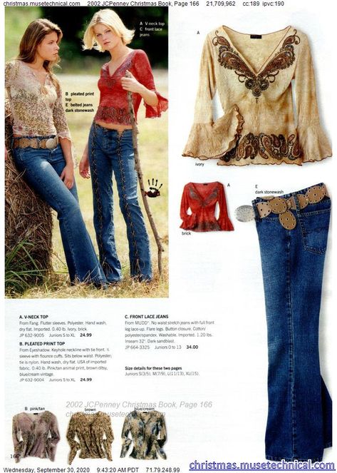 2002 JCPenney Christmas Book, Page 166 - Christmas Catalogs & Holiday Wishbooks 2000s Everyday Fashion, 90s Fashion Catalog, 90s Teen Fashion, 2002 Fashion, 90s Early 2000s Fashion, 90s 2000s Fashion, 2000s Fashion Trends, 00s Fashion, Early 2000s Fashion