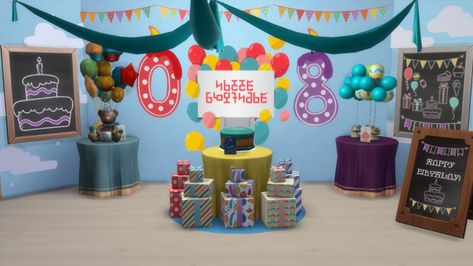 brittpinkiesims♥ Sims 4 Birthday Party, Sims 4 Birthday Party Cc, 4 Birthday Party, 4 Birthday, 4th Birthday Cakes, Sims 4 Clutter, Girl Bday Party, Birthday Party Set, The Sims 4 Packs