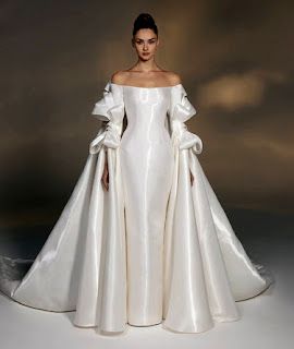 Fashion Doll Stylist Wedding Ballgown, Boat Neck Wedding Dress, Victorian Vases, Rami Al Ali, White Liquid, Bespoke Wedding Dress, Neck Wedding Dress, Liquid Satin, Gown Inspiration