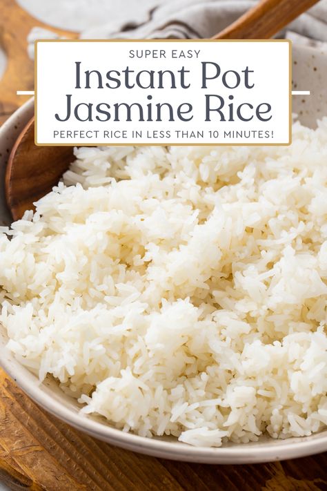 Jasmine Rice Instant Pot, Instant Pot Jasmine Rice, Rice Instant Pot, Jasmine Rice Recipes, Cooking Jasmine Rice, Cooking Rice, Perfect Rice, How To Cook Rice, Easy Instant Pot Recipes