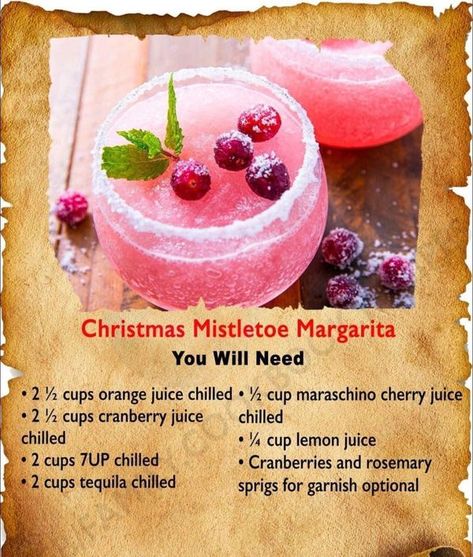 Ina Garten 🥧🍜 | Christmas Mistletoe Margarita (Large Batch) | Facebook Margarita Large Batch, Mistletoe Margarita, Formula Recipes, Christmas Mistletoe, Simple Syrup Recipes, Christmas Game, Lemon Lime Soda, Family Cookbook, Cherry Juice