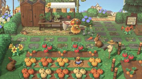 Acnh Community Garden, Garden Signs, Community Gardening, Pumpkin Patch, Animal Crossing, Animals, Instagram