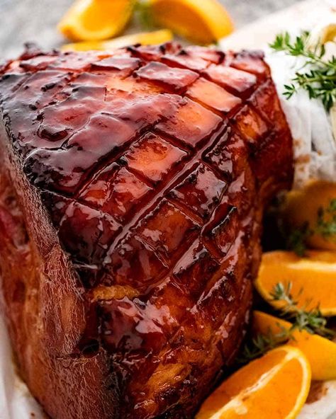 Ham Glaze Maple Syrup, Maple Glazed Ham Recipes, Brown Sugar Honey Glaze, Maple Ham, Gammon Recipes, Ham Sauce, Maple Glazed Ham, Tin Eats, Ham Glaze Brown Sugar