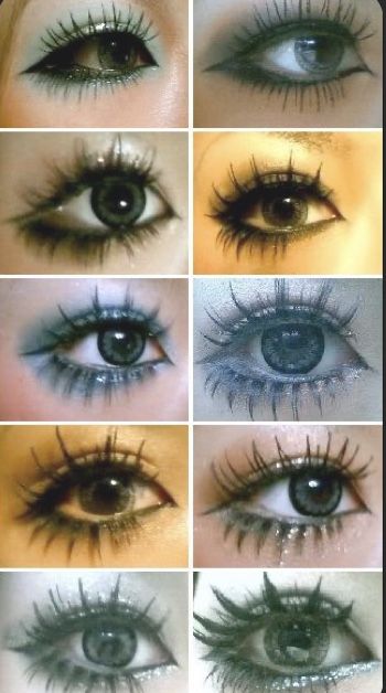 Gyaru Makeup Hooded Eyes, Vkei Makeup Looks, Gyaru Lashes, Gyaru Makeup Eyes, Gyaru Reference, Gyaru Make Up, Rokku Gyaru Outfits, Vkei Make Up, Rokku Gyaru Makeup