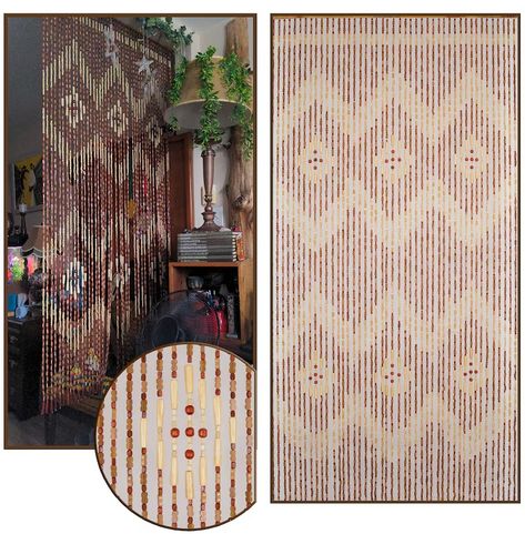 CLEARANCE Hand Made Bamboo/wood Beaded Curtain-bohemian Door Beads-35.5 Wide X 77 High-45 Strands-pride. PLEASE Read Description - Etsy Stay Flexible, Bamboo Beads, Bamboo Beaded Curtains, Door Beads, Closet Curtains, Beaded Curtain, Bamboo Curtains, Bohemian Curtains, Buy Bead