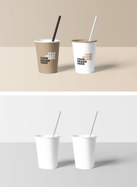 Paper Cup Mockups — Mr.Mockup | Graphic Design Freebies Paper Cup Drawing, Simple Red Background, Mockup Graphic Design, Paper Cup Design, Graphic Design Freebies, Graphic Design Mockup, Cafe Business, Restaurant Exterior, Design Cup