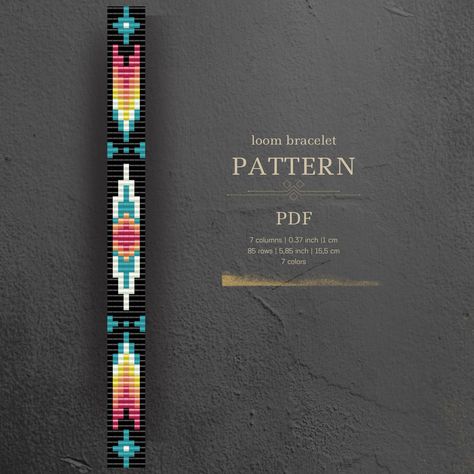 Minecraft Loom Patterns, Bead Loom Patterns Native, Loom Beading Patterns, Aztec Jewelry, Beaded Hat Bands, Indian Arts And Crafts, Weaving Loom Diy, Bead Loom Designs, Miyuki Bracelet