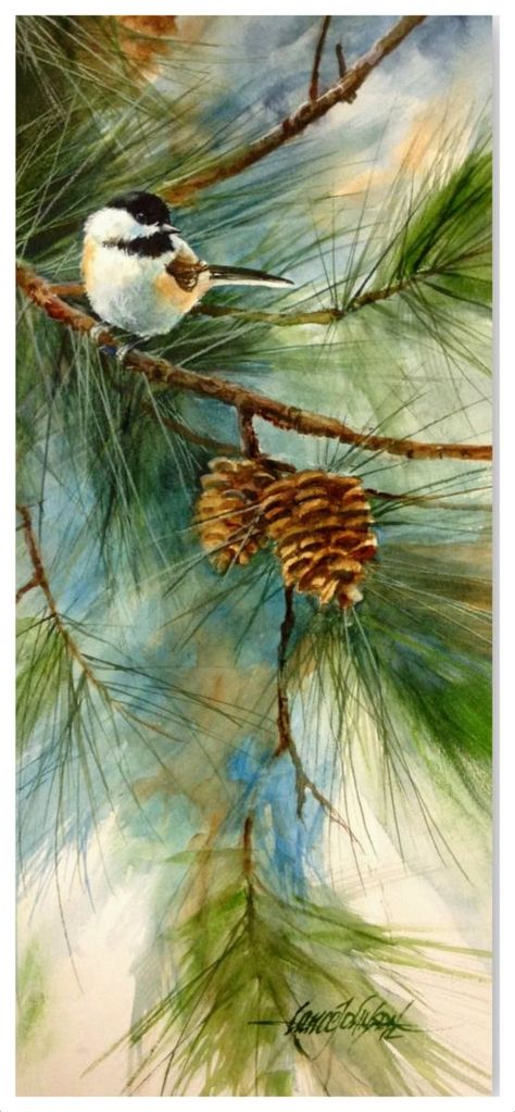 William Blake, 수채화 그림, Arte Animal, Watercolor Inspiration, Watercolor Bird, Pine Cone, Wildlife Art, Birds Painting, Watercolor Landscape