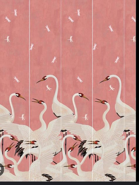 Gucci Heron Wallpaper, Gucci Heron, Heron Wallpaper, Gucci Wallpaper, Wallpaper And Tiles, Tiger Decor, Green Interior Design, Kitten Art, Chic Art