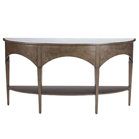 consol table - Ethan Allen Search Results Rounded Console Table, Neoclassical Furniture, Style Formal, Top Crafts, Ethan Allen, Walnut Veneer, Carrara Marble, European Designs, Transitional Style