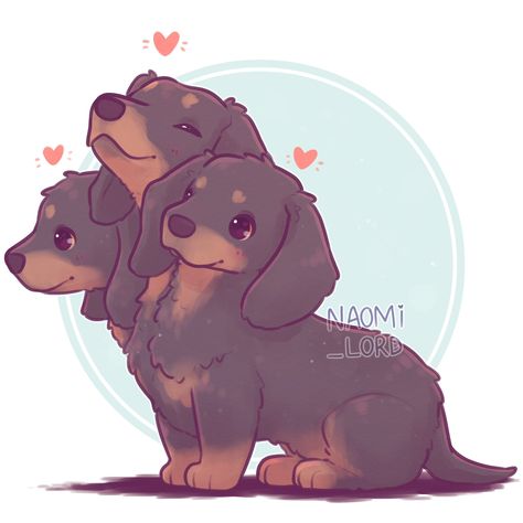 Naomi Lord on Twitter: "✨🐶 I’ve been working on a series of Cerberus as different dog breeds! Here’s a Dachshund and a Corgi! 🐶✨ #dogart #fantasyart https://t.co/pX1t1TEzOB" / Twitter Naomi Lord Art, Naomi Lord, Chibi Dog, Puppy Tattoo, Puppy Sketch, Different Dog Breeds, Minecraft Drawings, Puppy Drawing, Puppy Art