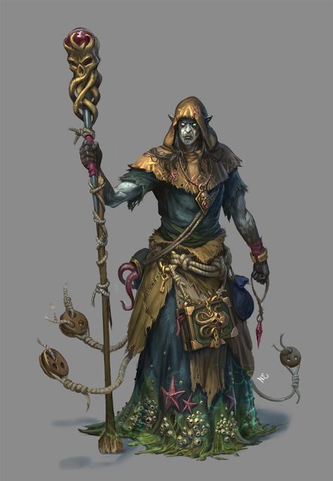 ArtStation - 014 Sea Druid, Storm Kings Thunder, Dnd Druid, Dnd Stories, Dungeons And Dragons Classes, Dnd Art, Fantasy Monster, Game Master, Fantasy Armor