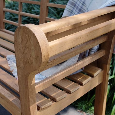 Birch Lane™ Wallie Teak Garden Bench & Reviews | Wayfair Teak Bench Outdoor, Teak Garden Bench, Wood Bench Outdoor, Patio Benches, Porch Bench, Outdoor Garden Bench, Teak Patio Furniture, Wooden Garden Benches, Outdoor Wood Furniture