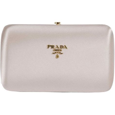 Prada 'Raso Gold' Beige Satin Mini Clutch (8.345 ARS) ❤ liked on Polyvore featuring bags, handbags, clutches, beige handbags, pink handbags, gold handbags, satin clutches and prada purses Prada Clutch Bag, Purses Prada, Prada Pochette, Miniature Purse, Prada Clutch, Beige Purse, Satin Purses, Prada Purses, Beige Purses