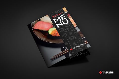 Sushi Graphic Design, Sushi Menu Design, Menu Branding, Japanese Food Menu, Japanese Restaurant Menu, Yo Sushi, Menu Cover Design, Menu Sushi, Chinese Menu