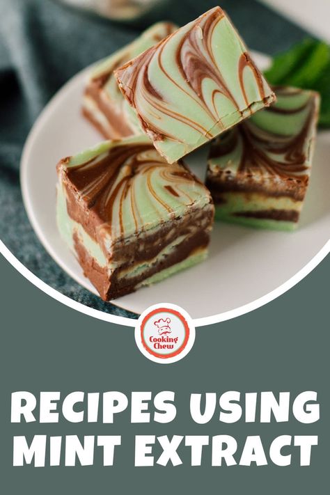 Mint Extract Uses, Mint Extract Recipe Desserts, Recipes Using Mint, Mint Extract Recipe, Spearmint Recipes, Mint Leaves Recipe, Mint Chocolate Candy, Mint Desserts, After Dinner Mints